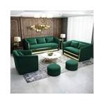 Sofagarnitur von JVmoebel, in der Farbe Grün, aus Textil, andere Perspektive, Vorschaubild