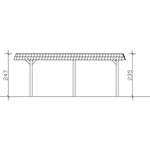 Carport von SKANHOLZ, in der Farbe Braun, aus Aluminium, andere Perspektive, Vorschaubild