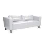 2/3-Sitzer Sofa von Fun Moebel, in der Farbe Weiss, aus Kunstleder, Vorschaubild