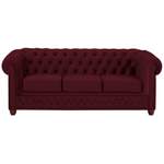 Chesterfieldsofa von home affaire, in der Farbe Rot, aus Spanplatte, andere Perspektive, Vorschaubild