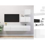 TV-Wand von VIDAXL, in der Farbe Weiss, aus Holzwerkstoff, andere Perspektive, Vorschaubild