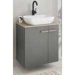 Waschbeckenunterschrank von Furn.Design, in der Farbe Grau, aus Metall, andere Perspektive, Vorschaubild