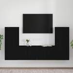 TV-Wand von vidaXL, in der Farbe Schwarz, aus Holzwerkstoff, Vorschaubild