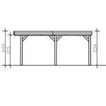 Carport von SKANHOLZ, in der Farbe Weiss, aus Lasiert, andere Perspektive, Vorschaubild