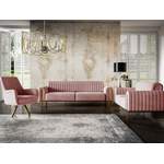 Sofagarnitur von Fun Möbel, in der Farbe Rosa, aus Polyurethan, andere Perspektive, Vorschaubild