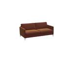 2/3-Sitzer Sofa von FLEXLUX, in der Farbe Braun, aus Velvet, andere Perspektive, Vorschaubild