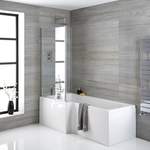 Dusch-Badewanne, linksbündig, der Marke HudsonReed