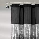 Duschvorhang von Lush Decor, in der Farbe Schwarz, aus Stoff, andere Perspektive, Vorschaubild