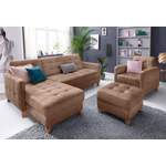 Ecksofa von exxpo - sofa fashion, in der Farbe Braun, aus Velours, andere Perspektive, Vorschaubild