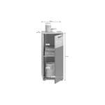Waschbeckenunterschrank von XONOX.home, in der Farbe Grau, aus Holzwerkstoff, andere Perspektive, Vorschaubild