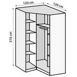 Schwebetürenschrank von fresh to go, in der Farbe Grau, aus Metall, andere Perspektive, Vorschaubild