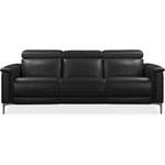 2/3-Sitzer Sofa von PLACES OF STYLE, in der Farbe Schwarz, aus Kunstleder, andere Perspektive, Vorschaubild