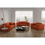 Sofagarnitur von Fun Moebel, in der Farbe Orange, aus Velvet, andere Perspektive, Vorschaubild