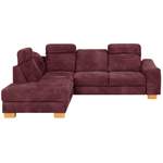 Ecksofa von home affaire, in der Farbe Rot, aus Buchenholz, andere Perspektive, Vorschaubild