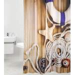 Duschvorhang von Sanilo, in der Farbe Braun, aus Polyester, andere Perspektive, Vorschaubild
