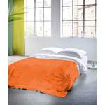 Decke von fleuresse, in der Farbe Orange, aus Baumwolle, Vorschaubild