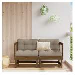 2/3-Sitzer Sofa von vidaXL, in der Farbe Braun, aus Holz, andere Perspektive, Vorschaubild