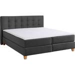 Boxspringbett von home affaire, in der Farbe Grau, aus Samtstoff, andere Perspektive, Vorschaubild