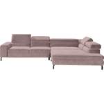 Ecksofa von GALLERY M branded by Musterring, in der Farbe Rosa, aus Velours, andere Perspektive, Vorschaubild