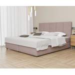 Boxspringbett von Fun Moebel, in der Farbe Rosa, aus Polyester, andere Perspektive, Vorschaubild