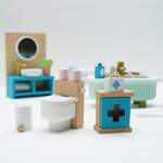 Badmöbel-Set von Le Toy Van, Mehrfarbig, aus Holz, andere Perspektive, Vorschaubild