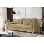 2/3-Sitzer Sofa von Stylefy, in der Farbe Gold, aus Kunstleder, andere Perspektive, Vorschaubild