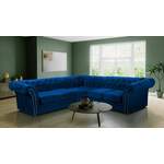 Blaue Chesterfield der Marke JVmoebel