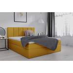 Boxspringbett von Stylefy, in der Farbe Gelb, aus Velours, andere Perspektive, Vorschaubild