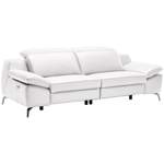 2/3-Sitzer Sofa von Celina Home, in der Farbe Weiss, aus Leder, andere Perspektive, Vorschaubild