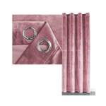 Vorhang von Brilliant, in der Farbe Rosa, aus Polyester, andere Perspektive, Vorschaubild