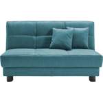 Schlafsofa von ell + ell, in der Farbe Blau, aus Flachgewebe, andere Perspektive, Vorschaubild