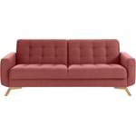 2/3-Sitzer Sofa, in der Farbe Rot, aus Holz, andere Perspektive, Vorschaubild