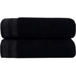 Handtuch-Set von Leonique, in der Farbe Schwarz, aus Frottier, andere Perspektive, Vorschaubild