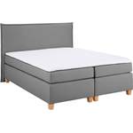 Boxspringbett von home affaire, in der Farbe Grau, aus Strukturstoff, andere Perspektive, Vorschaubild