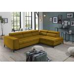 Ecksofa von exxpo - sofa fashion, in der Farbe Gelb, aus Samtvelours, andere Perspektive, Vorschaubild