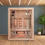 Sauna-Kabine von Home Deluxe, in der Farbe Beige, aus Holz, andere Perspektive, Vorschaubild