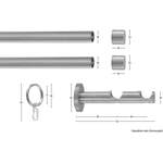 Gardinenstange von GARESA, in der Farbe Grau, aus Aluminium, andere Perspektive, Vorschaubild