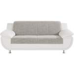 2/3-Sitzer Sofa von TRENDMANUFAKTUR, in der Farbe Weiss, aus Kunstleder, andere Perspektive, Vorschaubild