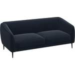 2/3-Sitzer Sofa von FLEXLUX, in der Farbe Blau, aus Velvet, andere Perspektive, Vorschaubild