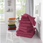 Handtuch-Set von My Home, in der Farbe Lila, aus Baumwolle, andere Perspektive, Vorschaubild