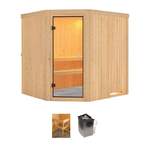 Sauna-Kabine von Welltime, in der Farbe Beige, aus Naturbelassen, andere Perspektive, Vorschaubild