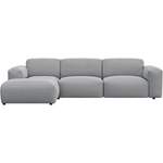 2/3-Sitzer Sofa von FLEXLUX, in der Farbe Grau, aus Chenille, andere Perspektive, Vorschaubild