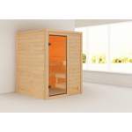 Sauna-Kabine von welltime, in der Farbe Beige, aus Naturbelassen, andere Perspektive, Vorschaubild