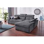 Ecksofa von exxpo - sofa fashion, in der Farbe Grau, aus Flausch, andere Perspektive, Vorschaubild