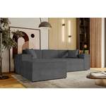 Ecksofa von Stylefy, in der Farbe Grau, aus Velours, andere Perspektive, Vorschaubild