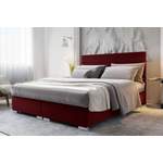 Boxspringbett von Stylefy, in der Farbe Rot, aus Velours, andere Perspektive, Vorschaubild