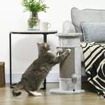 Katzenmöbel von PawHut, in der Farbe Grau, aus Plüsch, andere Perspektive, Vorschaubild