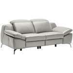 2/3-Sitzer Sofa von Celina Home, in der Farbe Grau, aus Leder, andere Perspektive, Vorschaubild