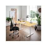 Schreibtisch von Memo, in der Farbe Weiss, aus Massivholz, andere Perspektive, Vorschaubild