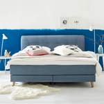 Boxspringbett von Mørteens, in der Farbe Blau, aus Webstoff, andere Perspektive, Vorschaubild